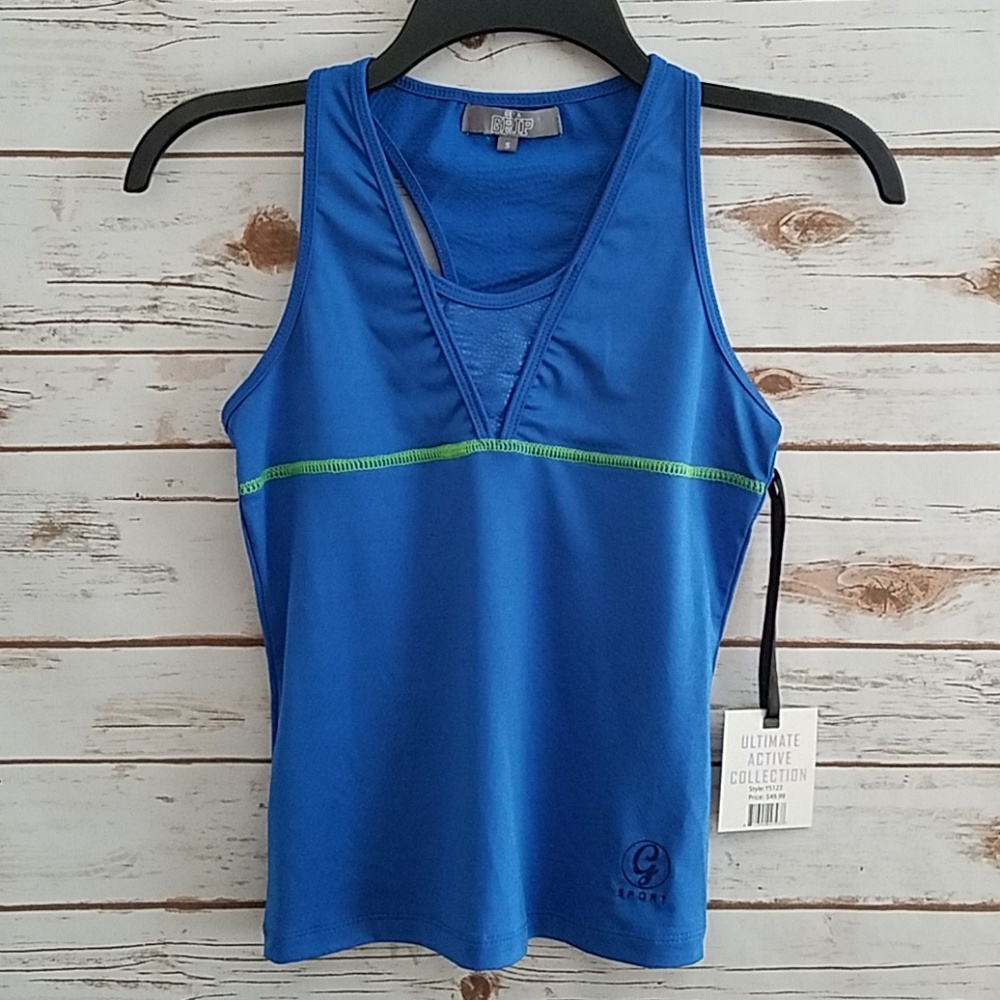 5/$30 🎀 Get A Grip | Blue Athletic Fitness Tank Top